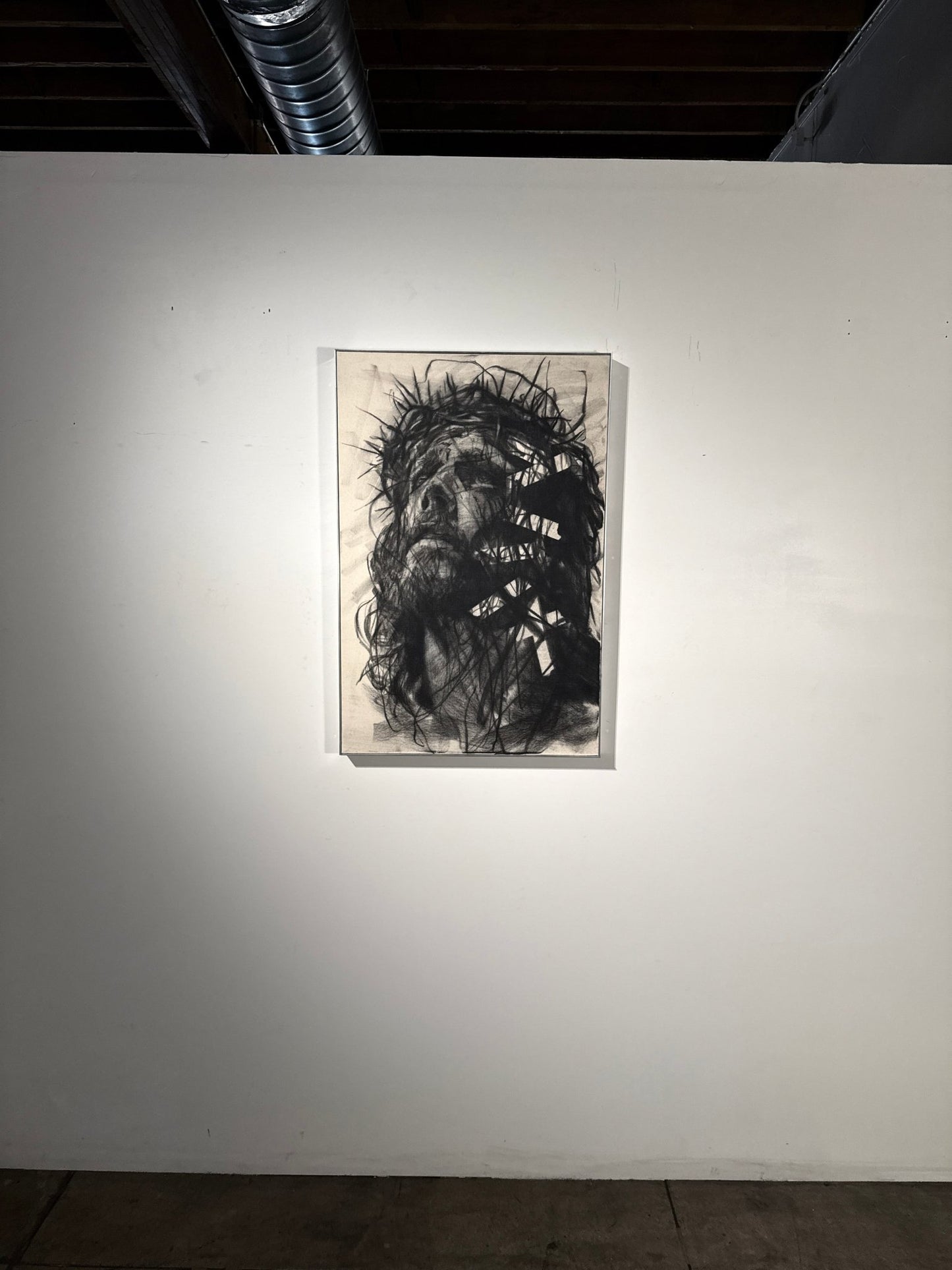 The Joy Set Before Him | Original Charcoal on Canvas - Mad Charcoal