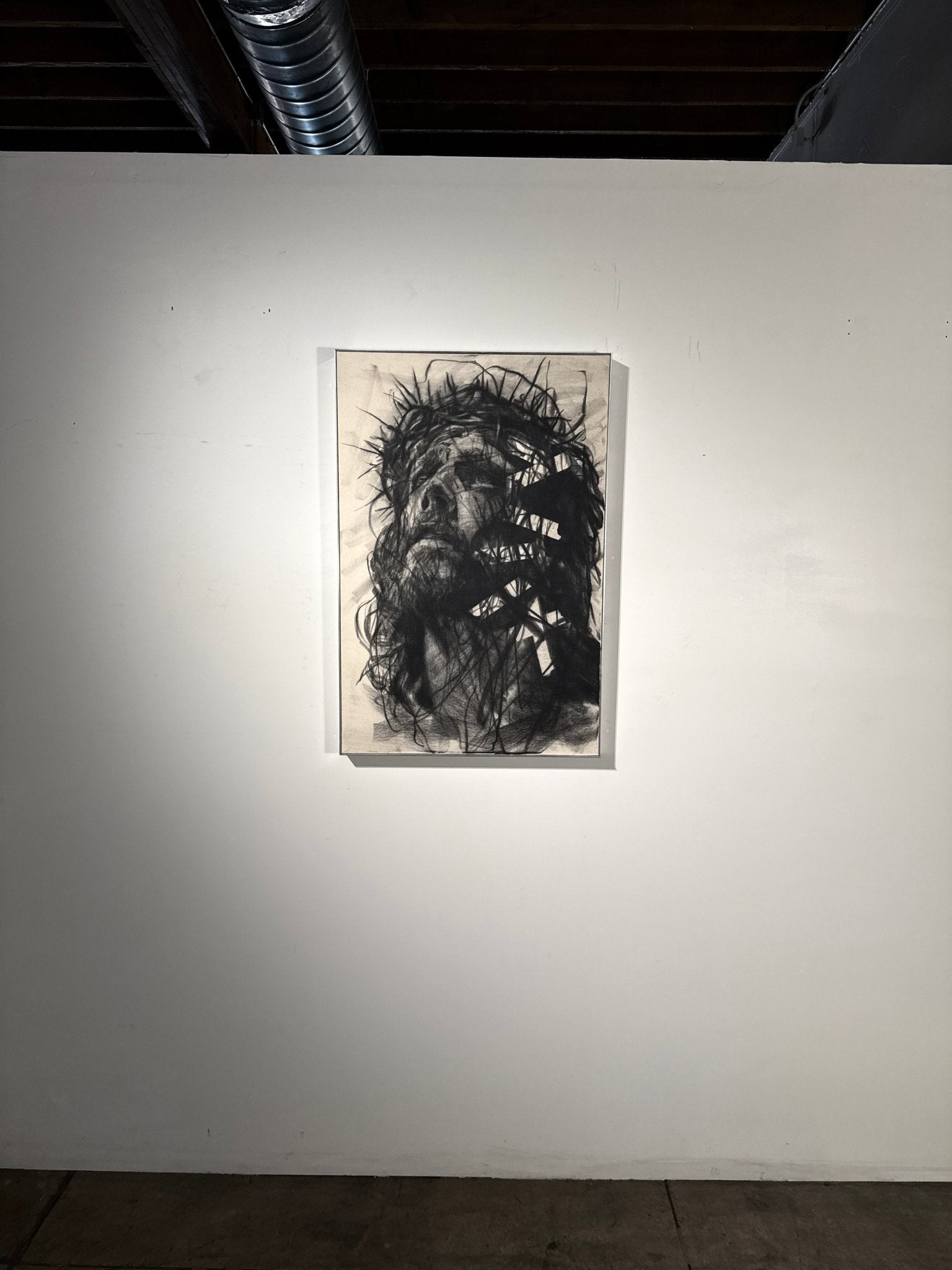 The Joy Set Before Him | Original Charcoal on Canvas - Mad Charcoal