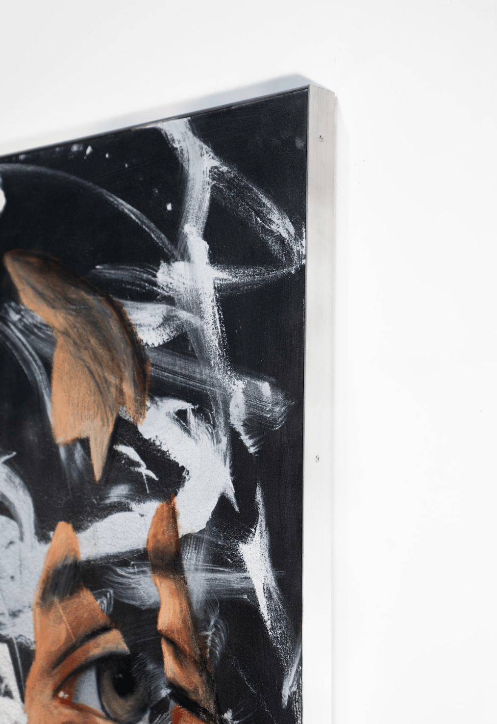 The Noise Beneath Our Skin | Original Charcoal and Oil Pastel on Canvas - Mad Charcoal