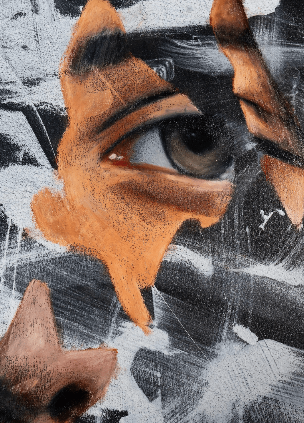 The Noise Beneath Our Skin | Original Charcoal and Oil Pastel on Canvas - Mad Charcoal