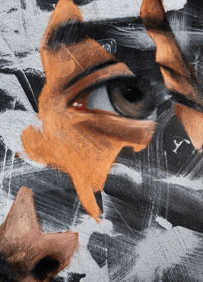 The Noise Beneath Our Skin | Original Charcoal and Oil Pastel on Canvas - Mad Charcoal