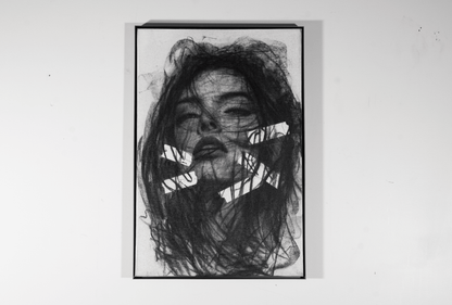 The Part of Me That Never Returned | Original Charcoal on Canvas - Mad Charcoal