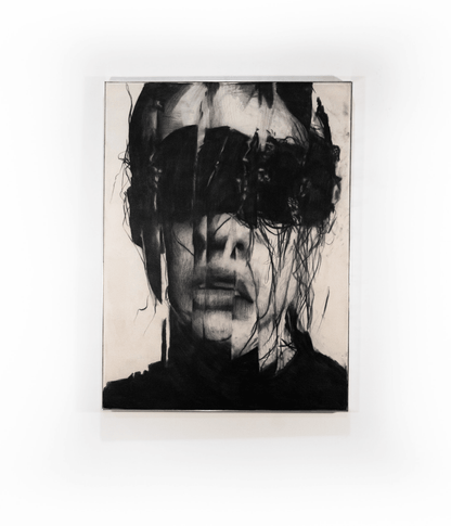 The Quiet Breaking | Original Charcoal on Canvas - Mad Charcoal