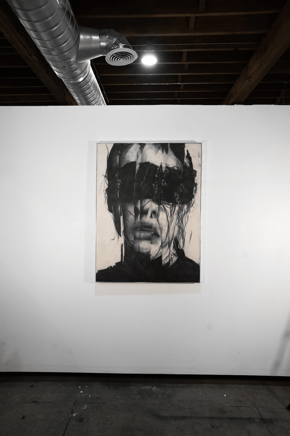 The Quiet Breaking | Original Charcoal on Canvas - Mad Charcoal