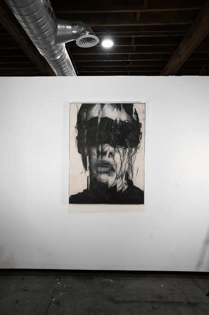The Quiet Breaking | Original Charcoal on Canvas - Mad Charcoal