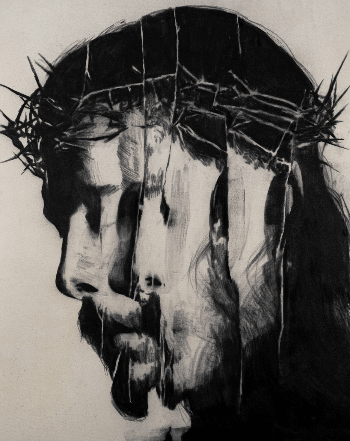 The Revelation of Christ | Original Charcoal on Canvas - Mad Charcoal