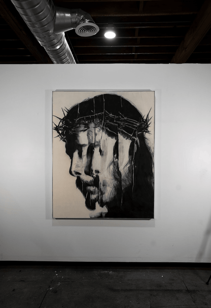 The Revelation of Christ | Original Charcoal on Canvas - Mad Charcoal