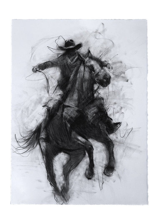 The Shadow That Meets the Horizon | Original Drawing - Mad Charcoal