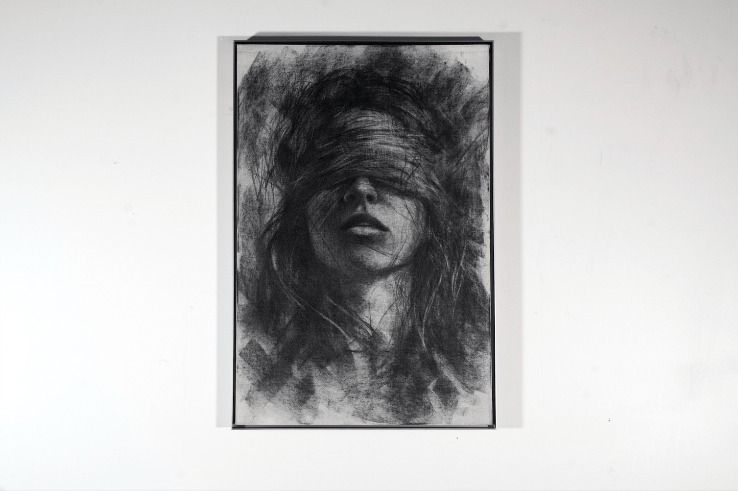 The Shape of Silence | Original Charcoal on Canvas - Mad Charcoal