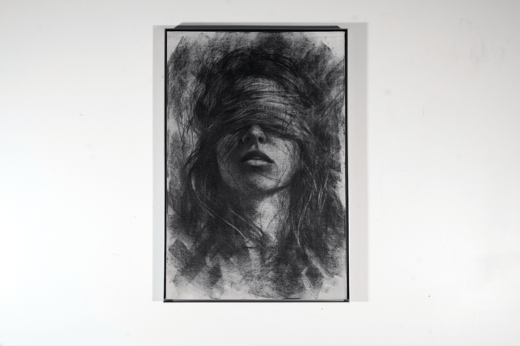 The Shape of Silence | Original Charcoal on Canvas - Mad Charcoal