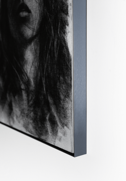 The Shape of Silence | Original Charcoal on Canvas - Mad Charcoal