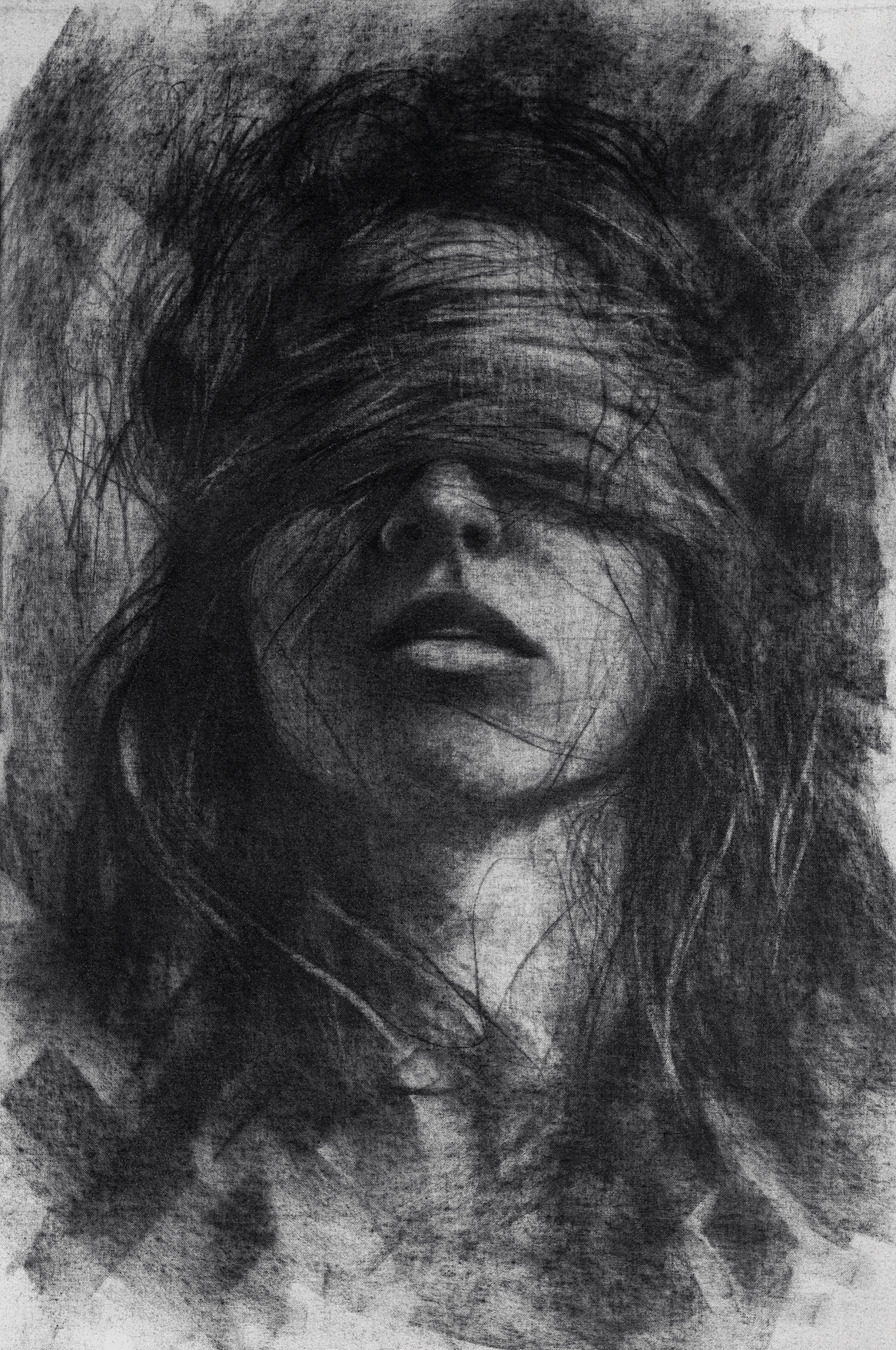 The Shape of Silence | Original Charcoal on Canvas - Mad Charcoal