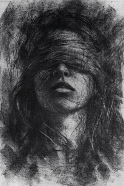 The Shape of Silence | Original Charcoal on Canvas - Mad Charcoal