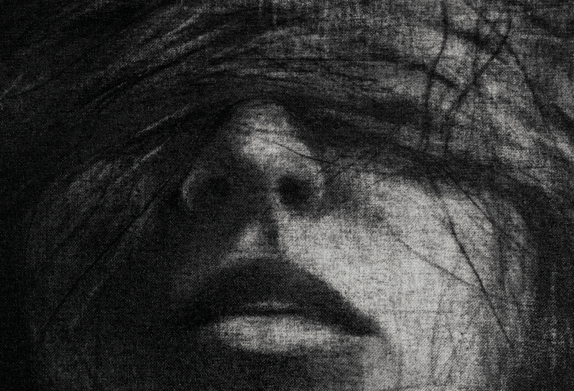 The Shape of Silence | Original Charcoal on Canvas - Mad Charcoal
