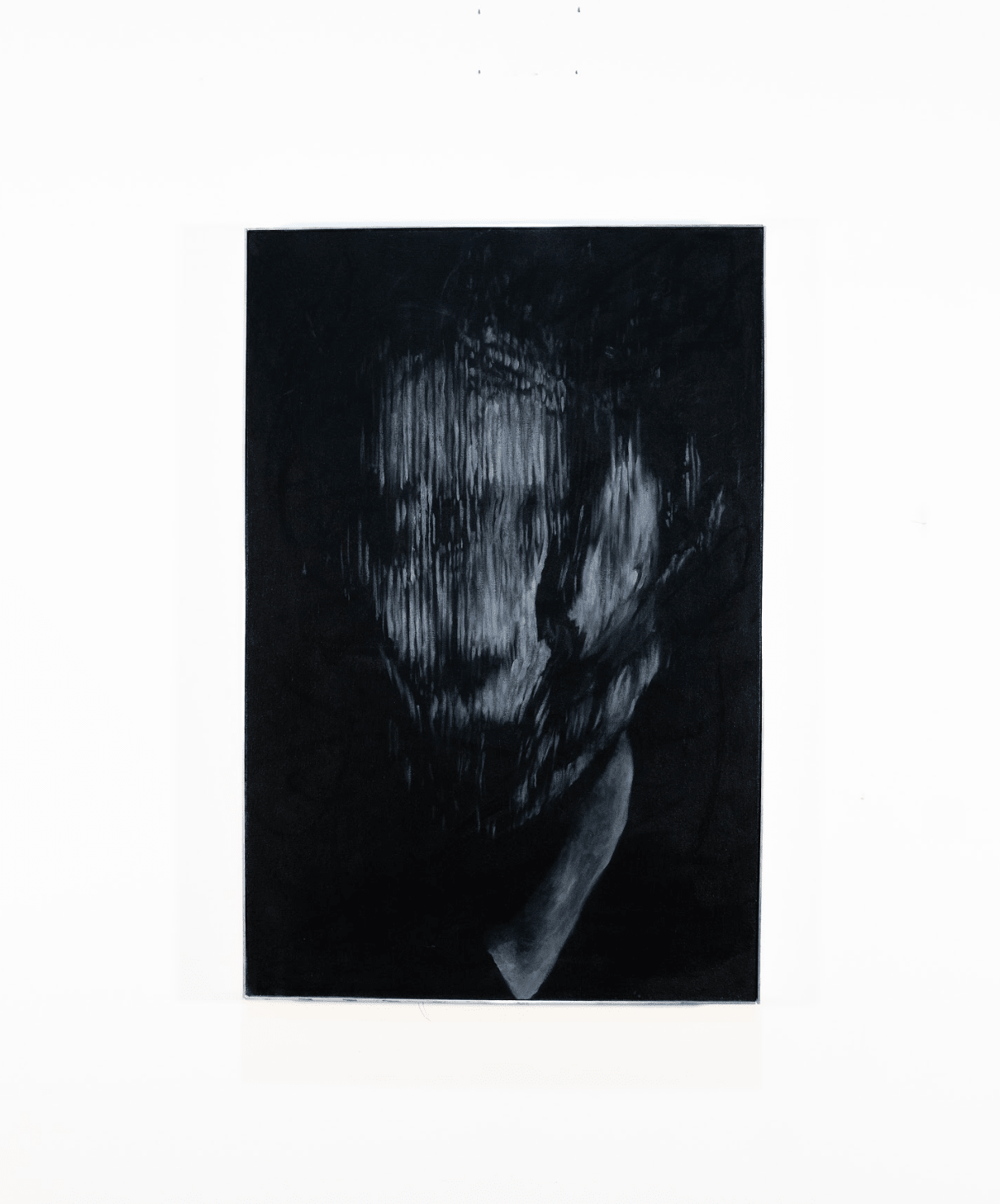 The Shape of You in the Static | Original Charcoal on Canvas - Mad Charcoal