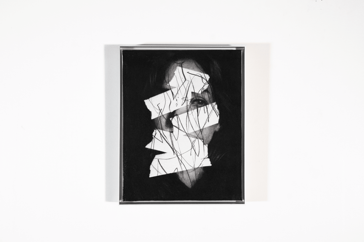 The Slow Collapse Of Certainty | Original Charcoal on Canvas - Mad Charcoal