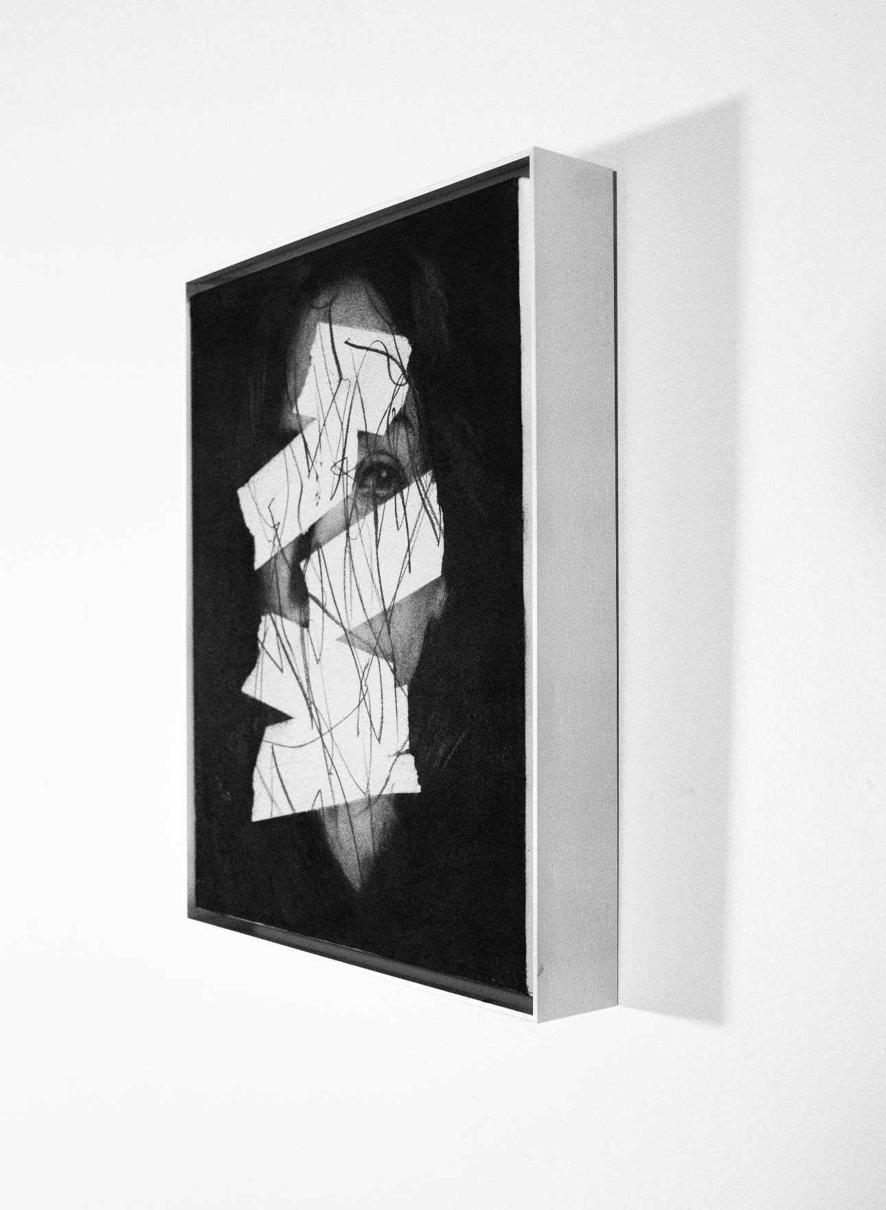 The Slow Collapse Of Certainty | Original Charcoal on Canvas - Mad Charcoal