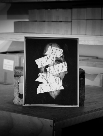 The Slow Collapse Of Certainty | Original Charcoal on Canvas - Mad Charcoal