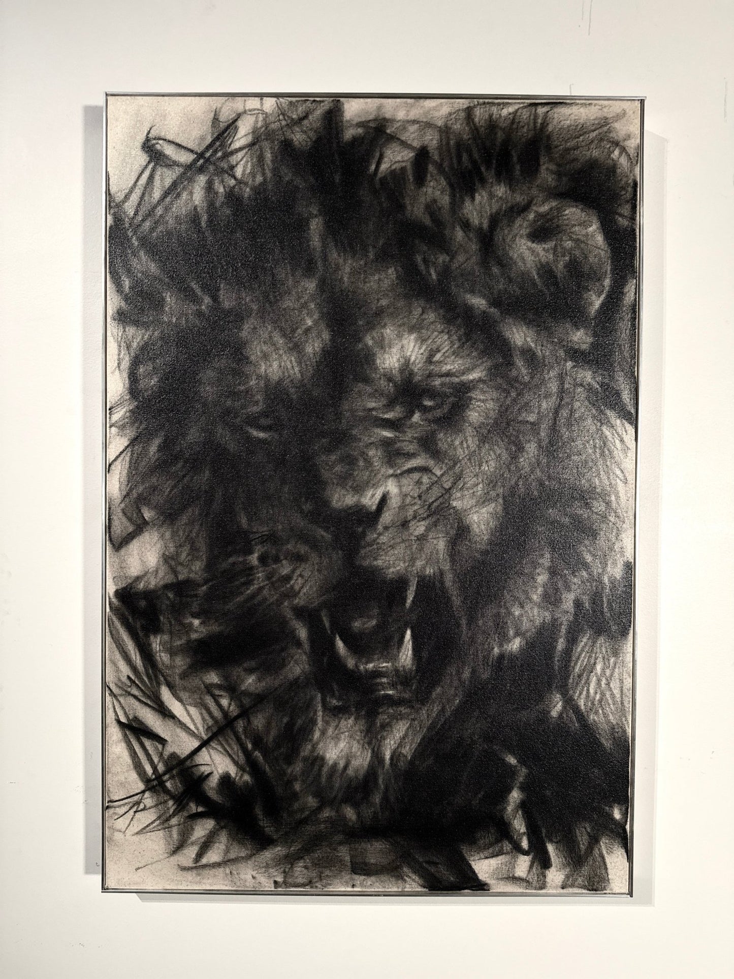 The Sound that Makes the Mountains Tremble | Original Charcoal on Canvas - Mad Charcoal