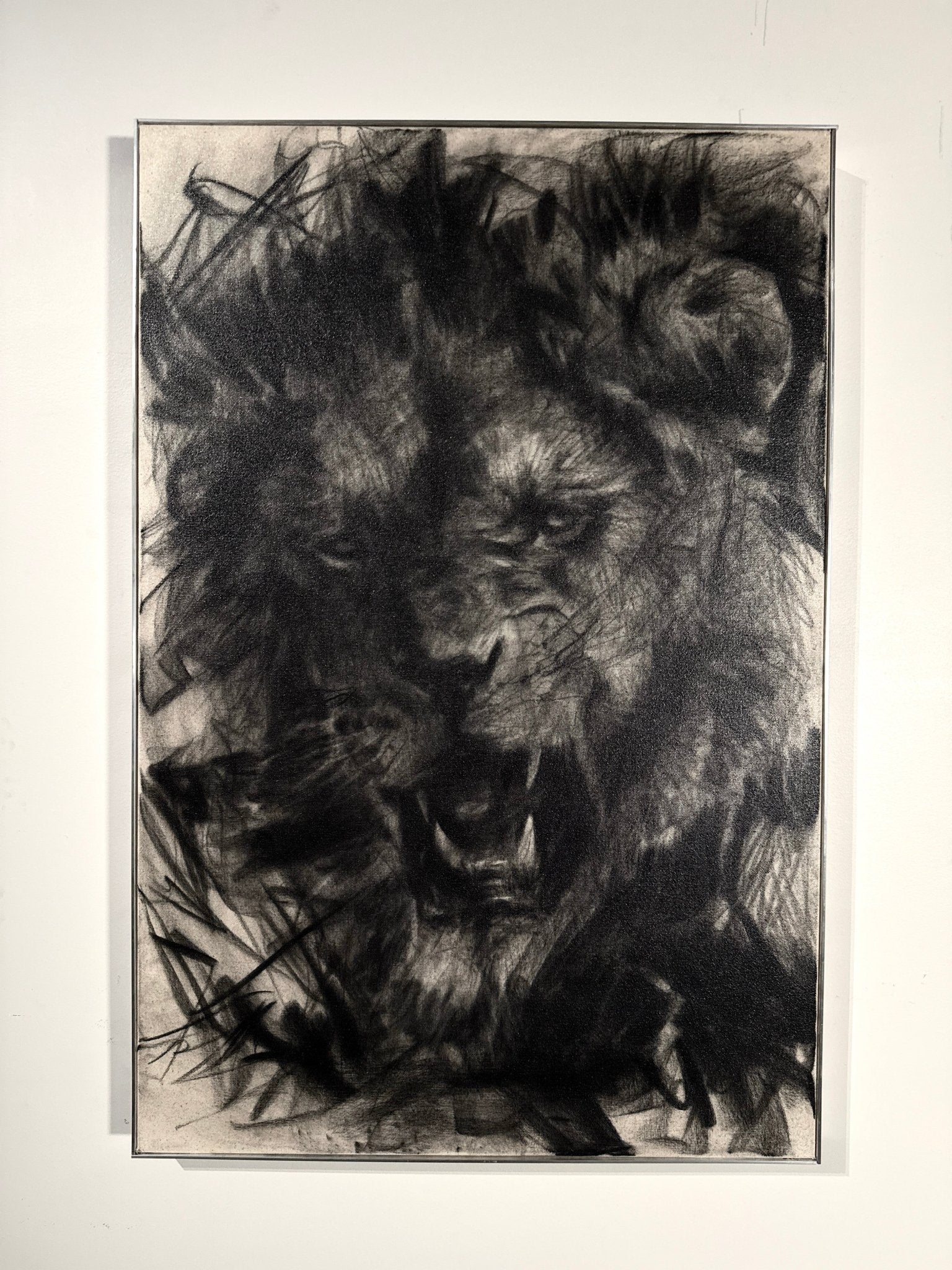 The Sound that Makes the Mountains Tremble | Original Charcoal on Canvas - Mad Charcoal
