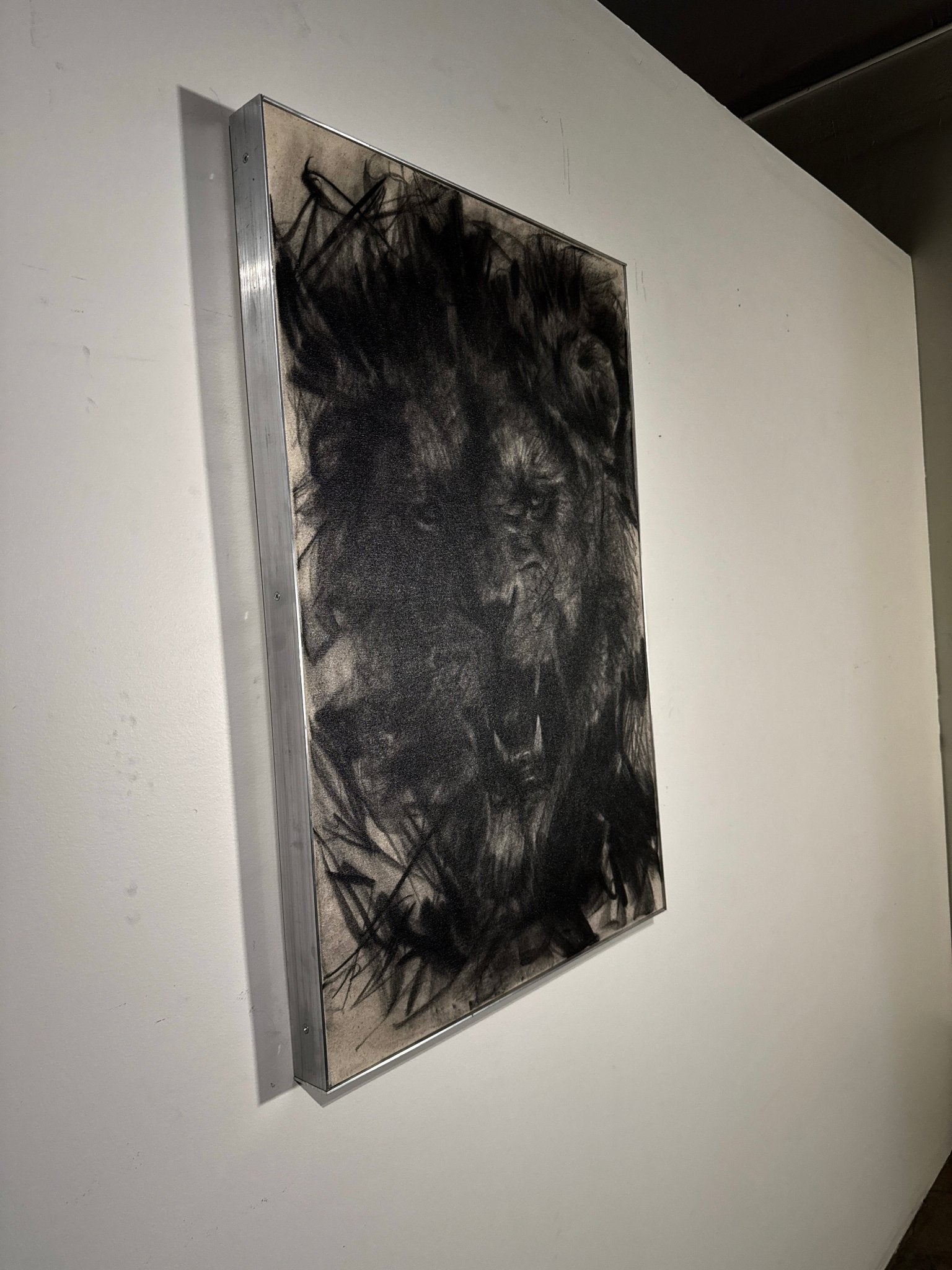 The Sound that Makes the Mountains Tremble | Original Charcoal on Canvas - Mad Charcoal