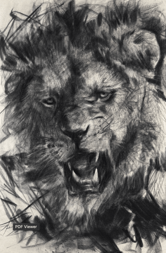 The Sound that Makes the Mountains Tremble | Original Charcoal on Canvas - Mad Charcoal