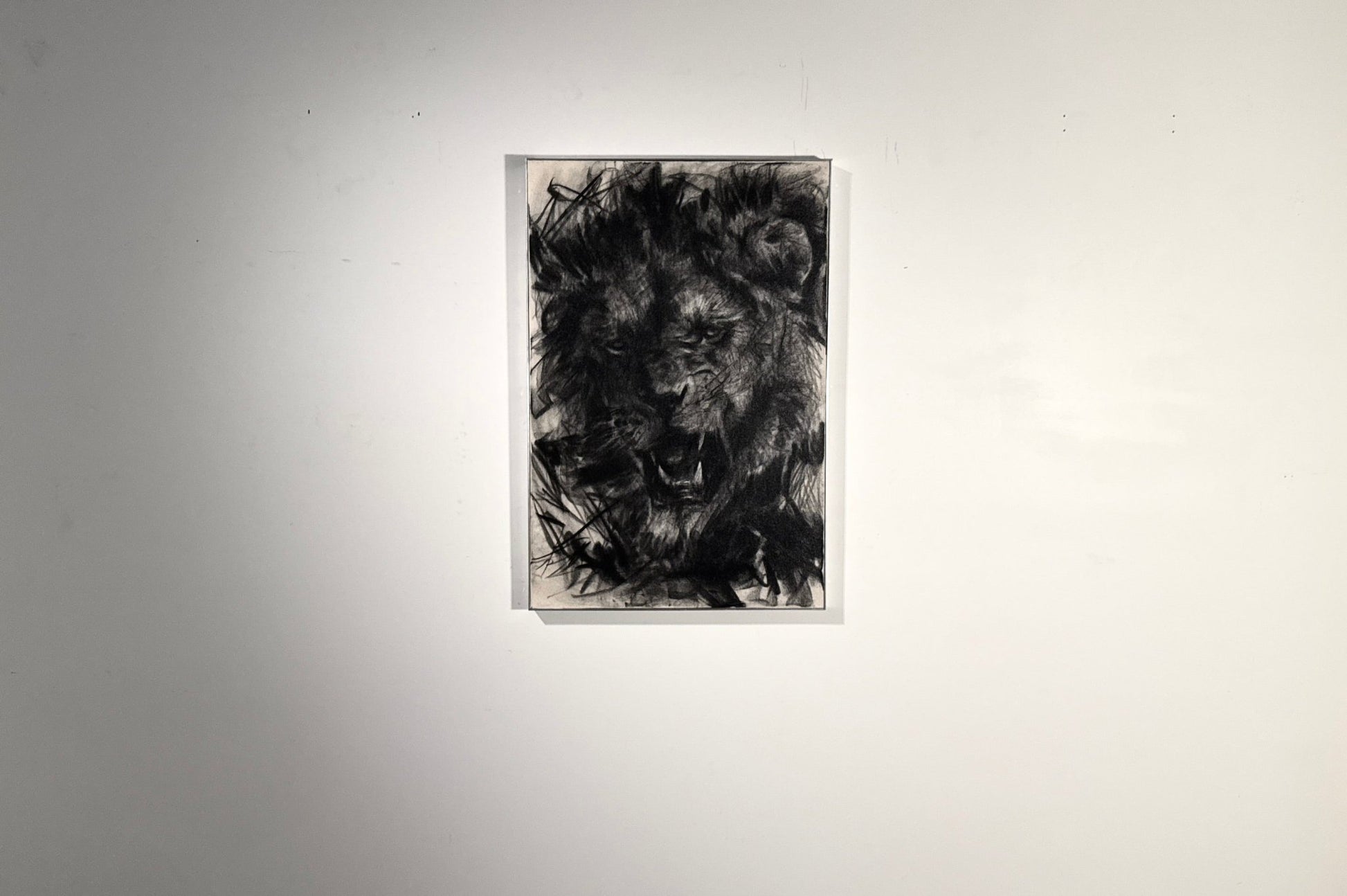 The Sound that Makes the Mountains Tremble | Original Charcoal on Canvas - Mad Charcoal