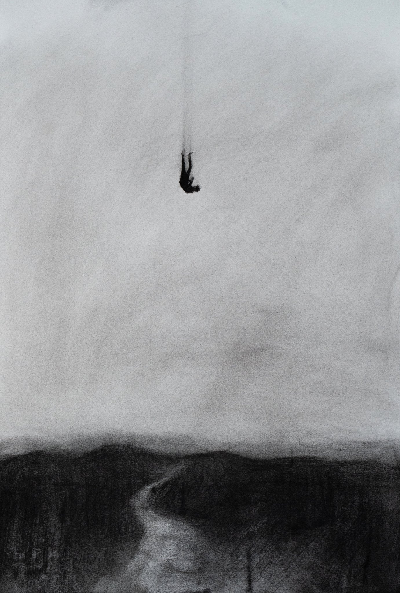 The Space Between Breaths | Original Drawing - Mad Charcoal