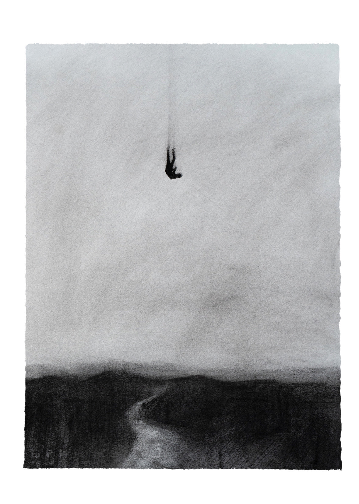 The Space Between Breaths | Original Drawing - Mad Charcoal