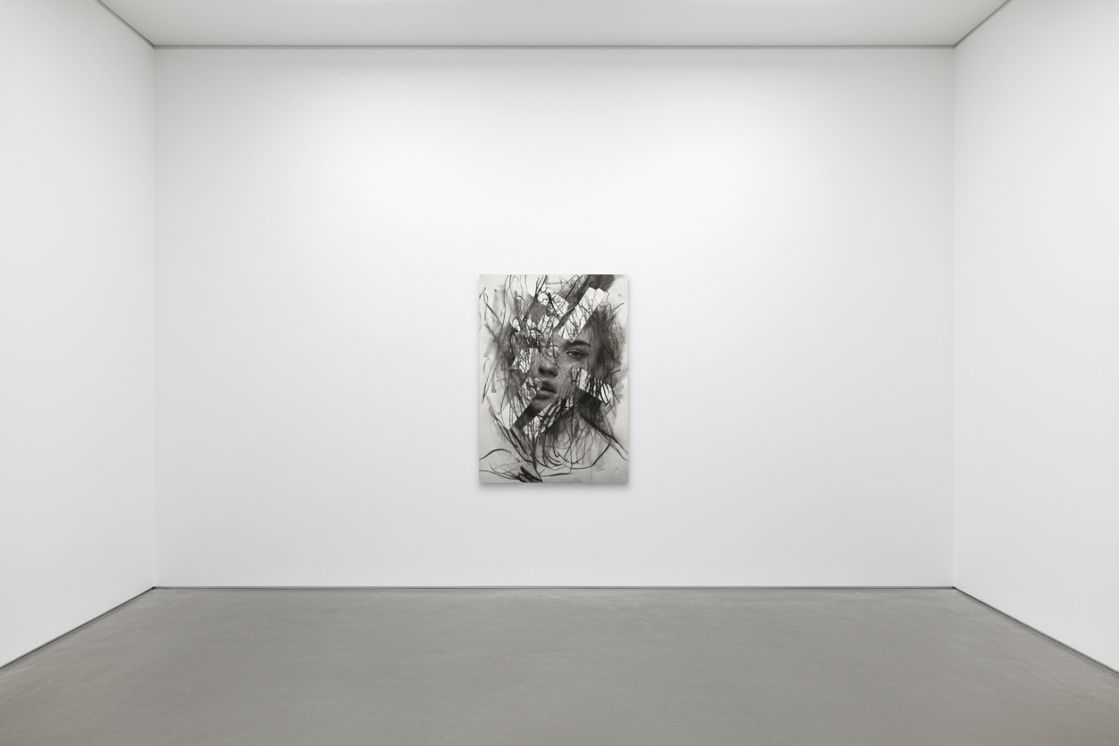 The Space You Left | Original Drawing - Mad Charcoal