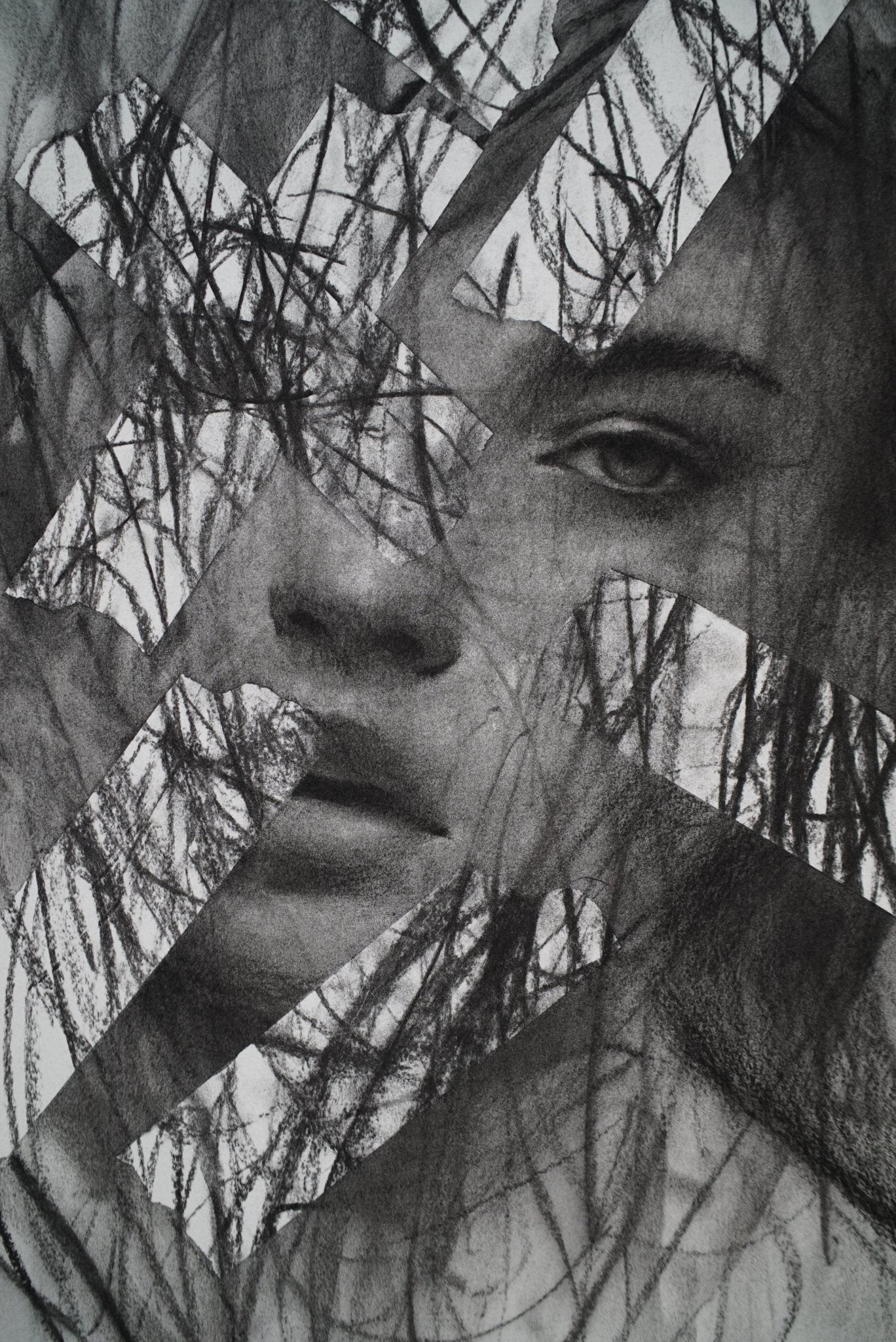 The Space You Left | Original Drawing - Mad Charcoal