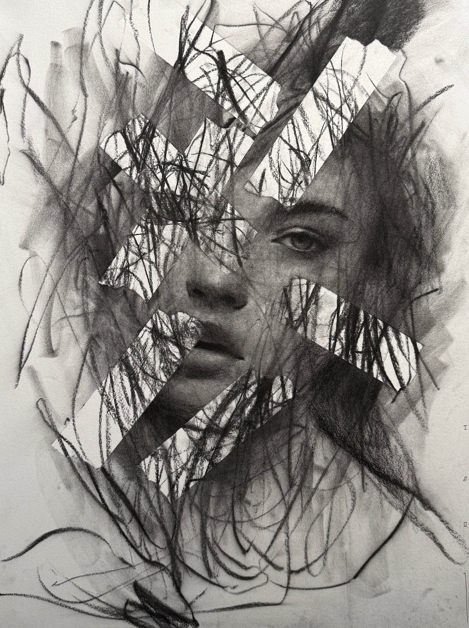 The Space You Left | Original Drawing - Mad Charcoal