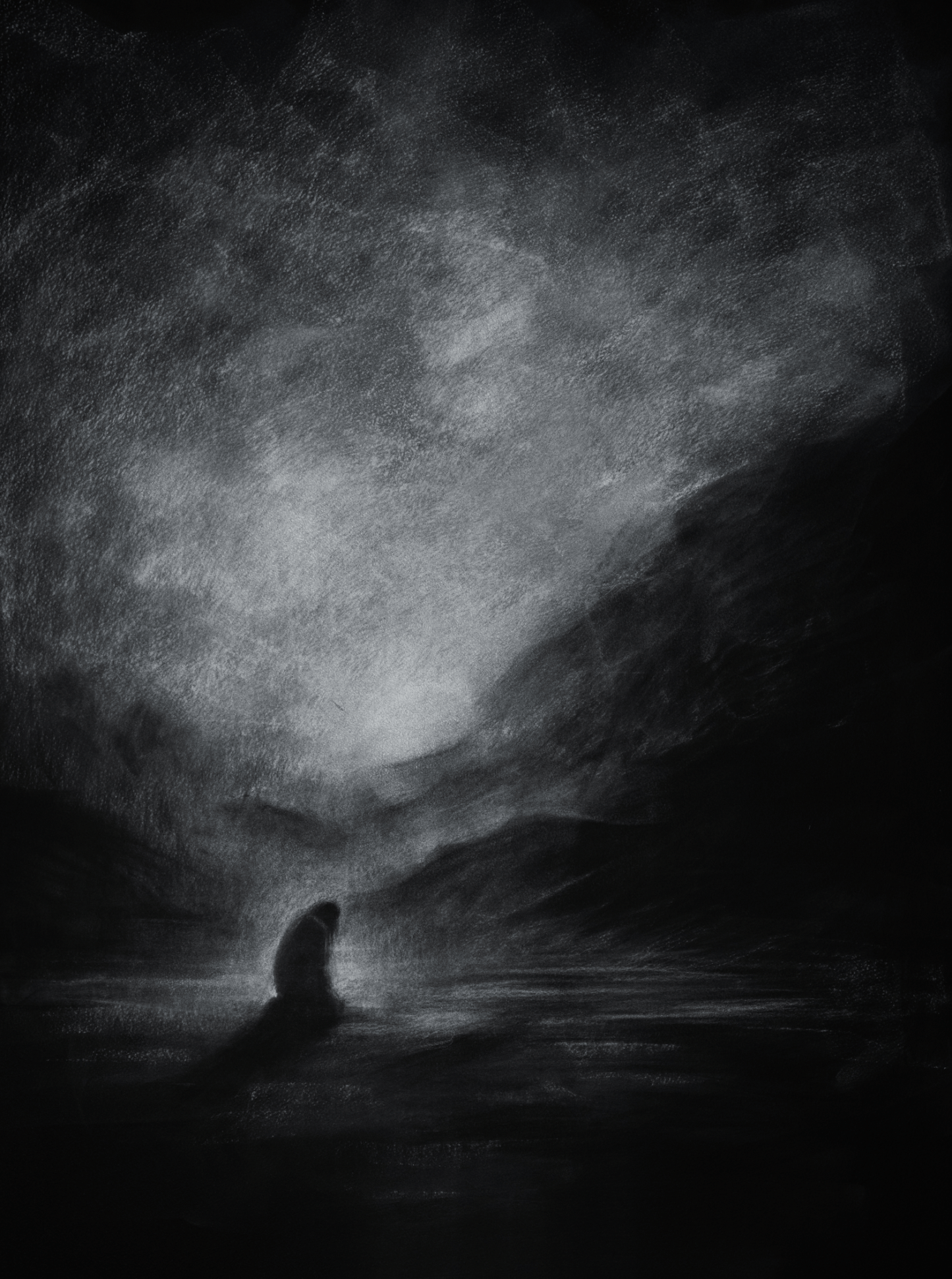 The Temptation Of Christ In The Wilderness | Original Drawing - Mad Charcoal