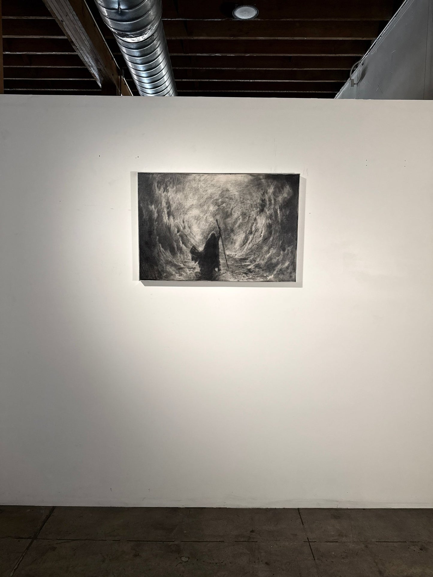 The Way that Was Not There | Original Charcoal on Canvas - Mad Charcoal