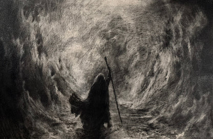 The Way that Was Not There | Original Charcoal on Canvas - Mad Charcoal