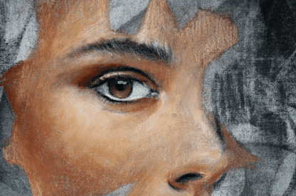 The Weight Of Looking Back | Original Charcoal on Canvas - Mad Charcoal