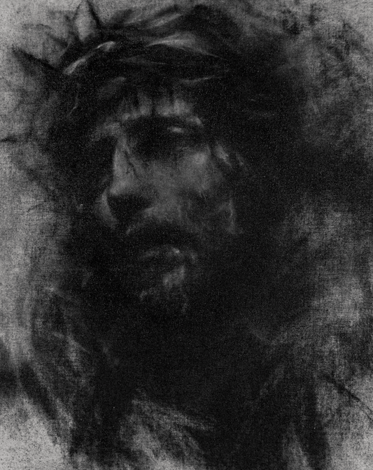 The Weight of Us Upon His Shoulders | Original Charcoal on Canvas - Mad Charcoal