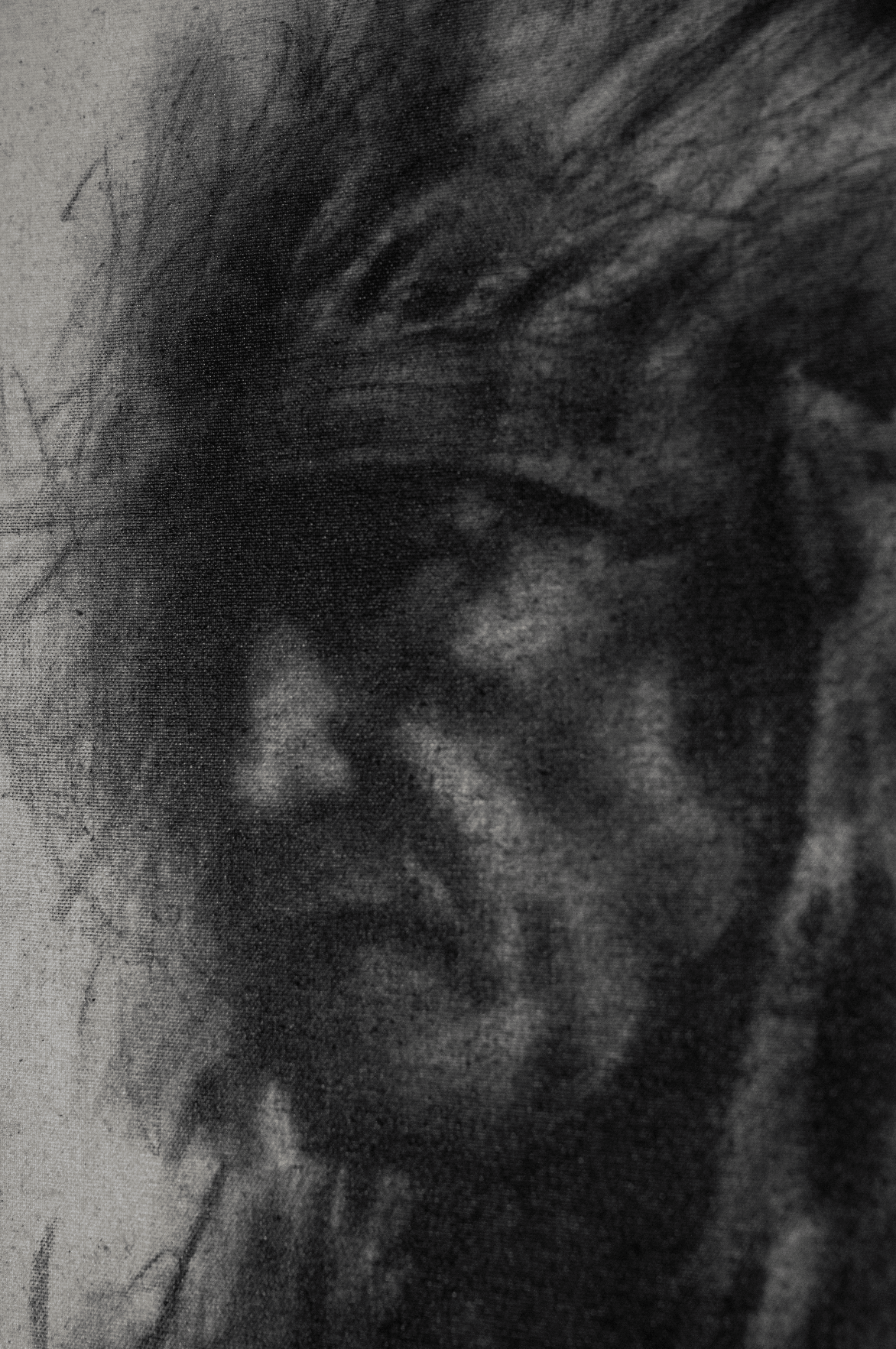 The Wind Knew My Name Before I Did | Original Charcoal on Canvas - Mad Charcoal