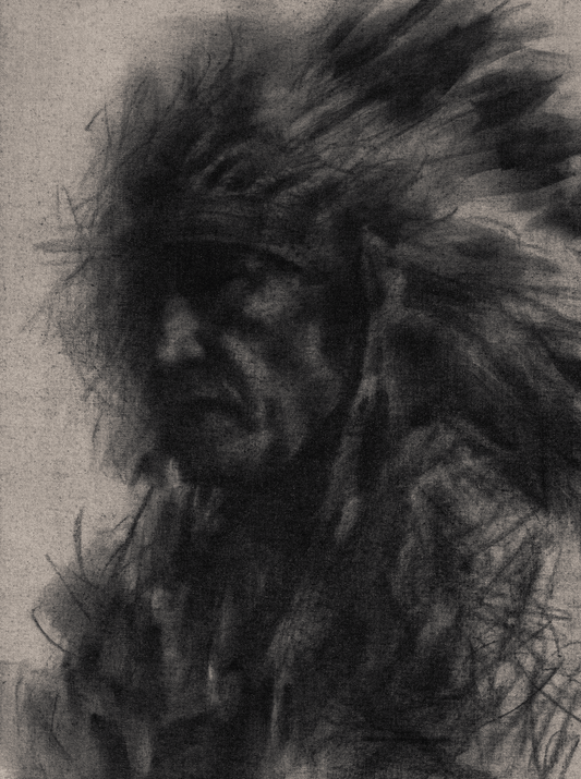 The Wind Knew My Name Before I Did | Original Charcoal on Canvas - Mad Charcoal