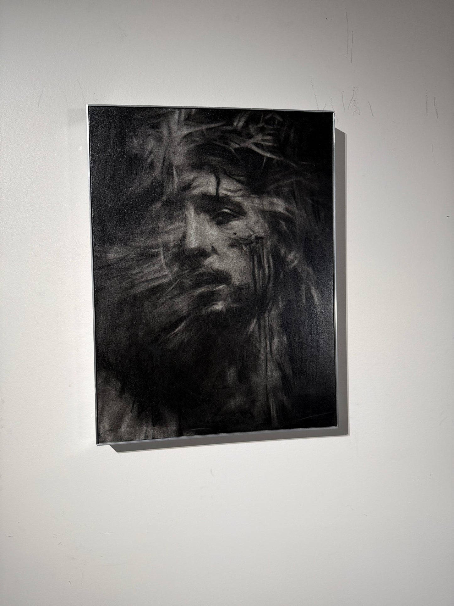 The Word Entered Our Dust | Original Charcoal on Canvas - Mad Charcoal