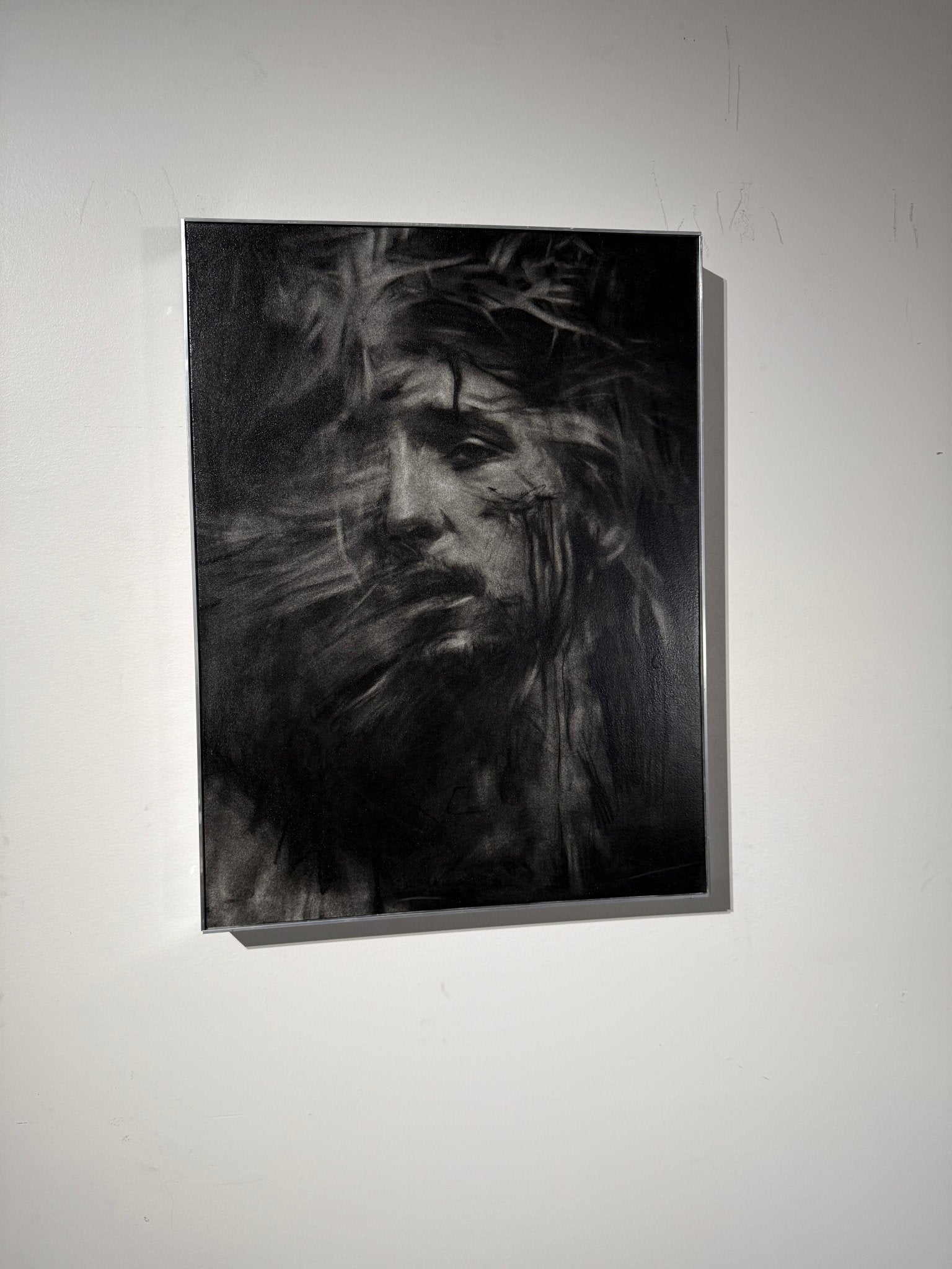 The Word Entered Our Dust | Original Charcoal on Canvas - Mad Charcoal