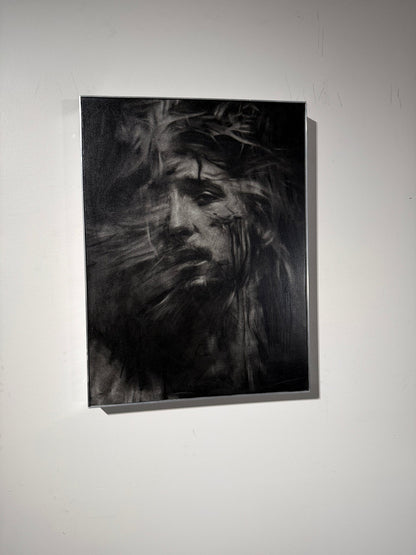 The Word Entered Our Dust | Original Charcoal on Canvas - Mad Charcoal