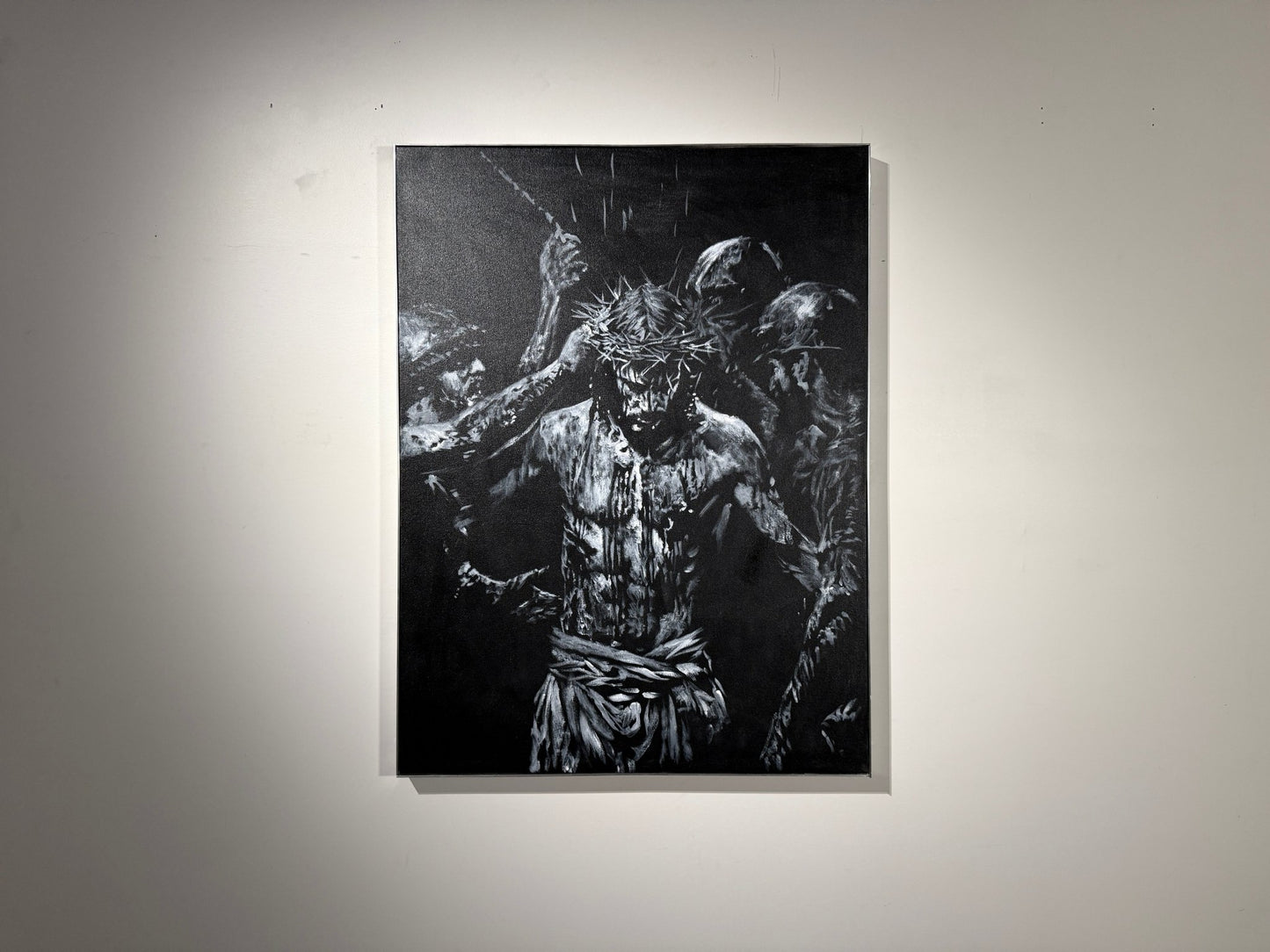 The Wounds He Chose | Original Charcoal on Canvas - Mad Charcoal
