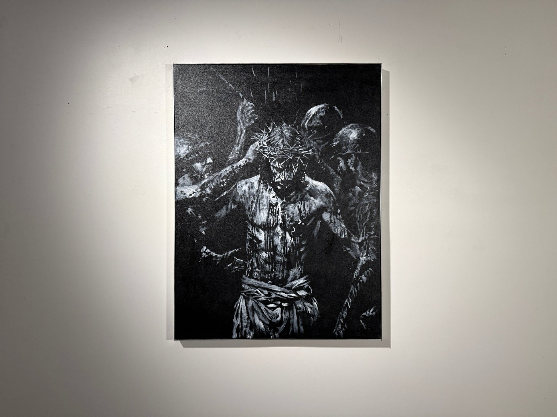 The Wounds He Chose | Original Charcoal on Canvas - Mad Charcoal