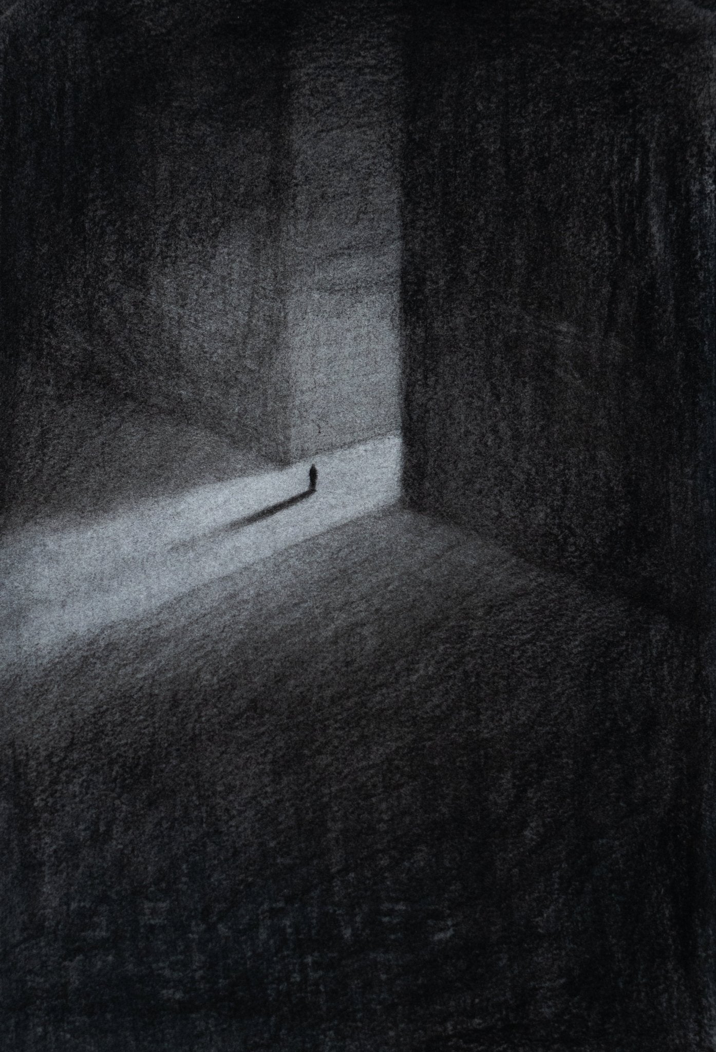Threshold | Original Drawing - Mad Charcoal