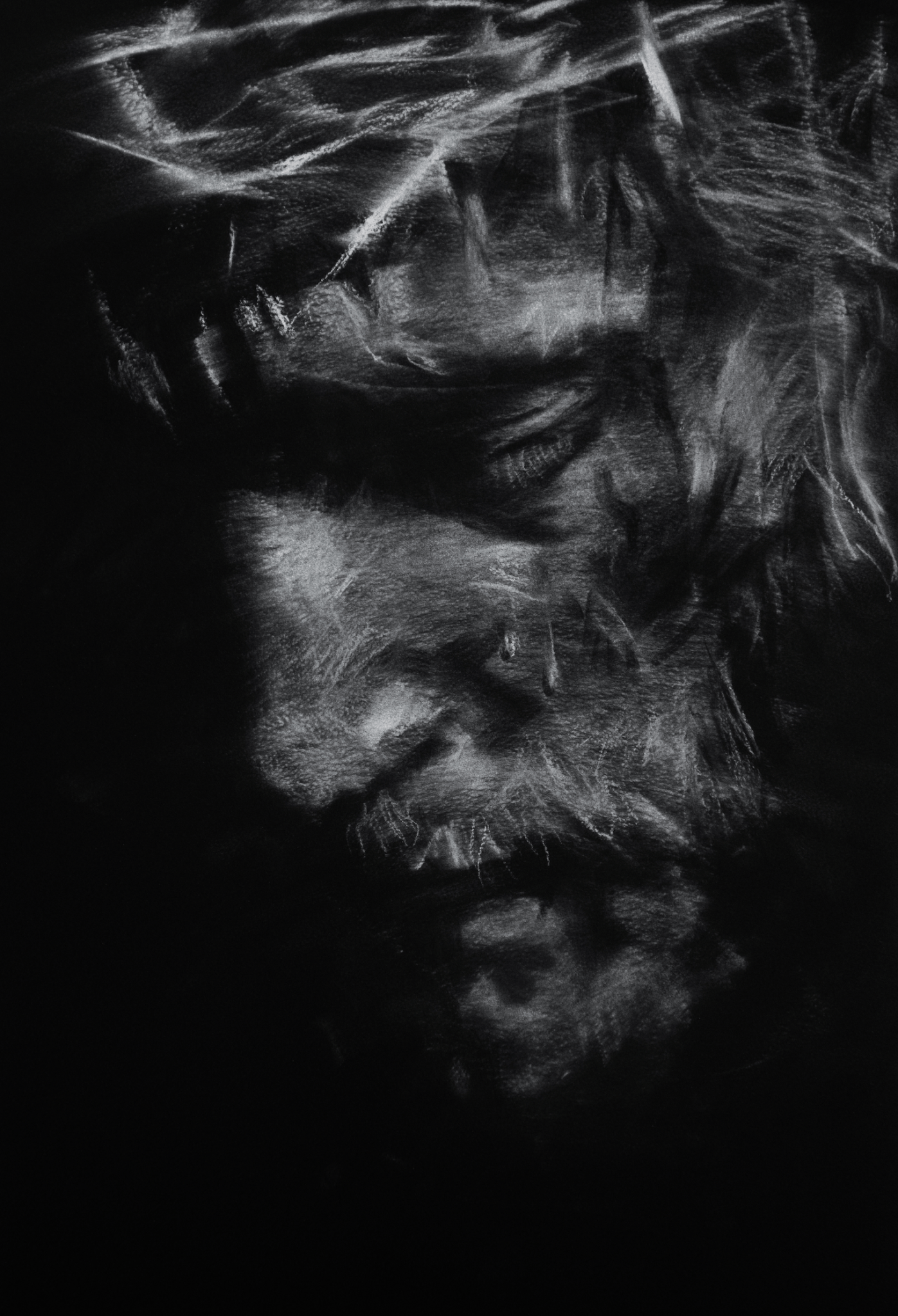 To Gaze Upon The Face Of Love | Original Drawing - Mad Charcoal