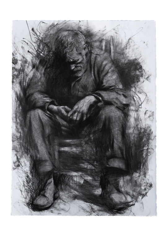 To The End | Original Drawing - Mad Charcoal