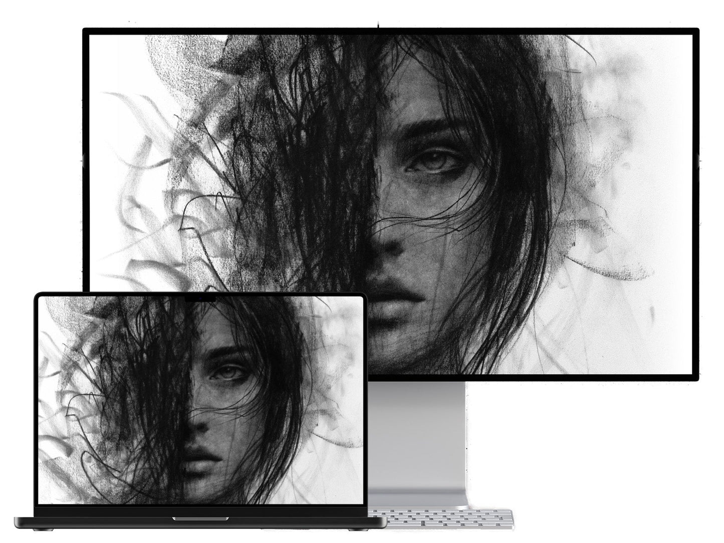 Unraveling | Digital Wallpaper - Mad Charcoal