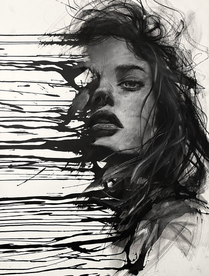 Unraveling Portrait | Postcard Set - Mad Charcoal
