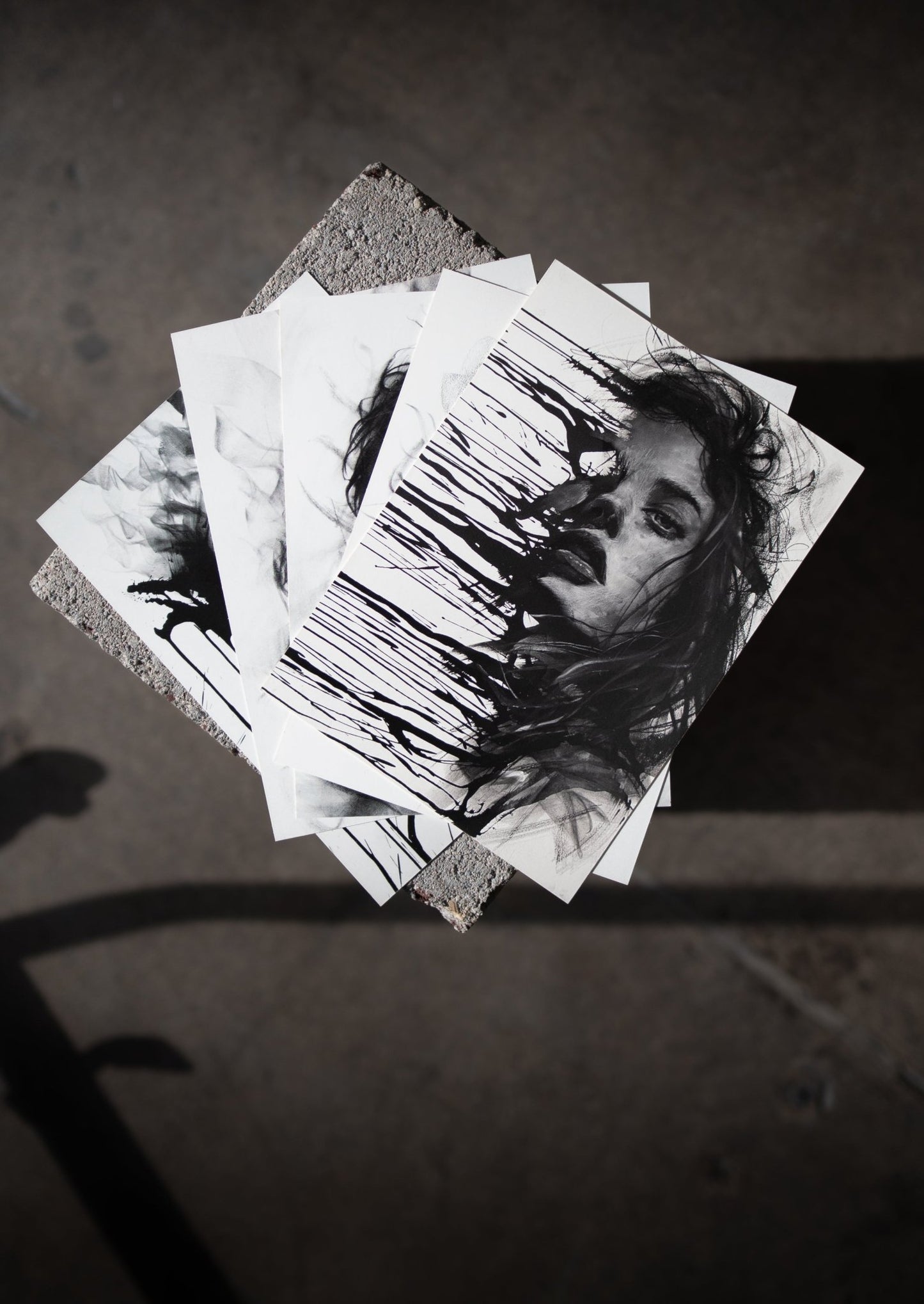 Unraveling Portrait | Postcard Set - Mad Charcoal
